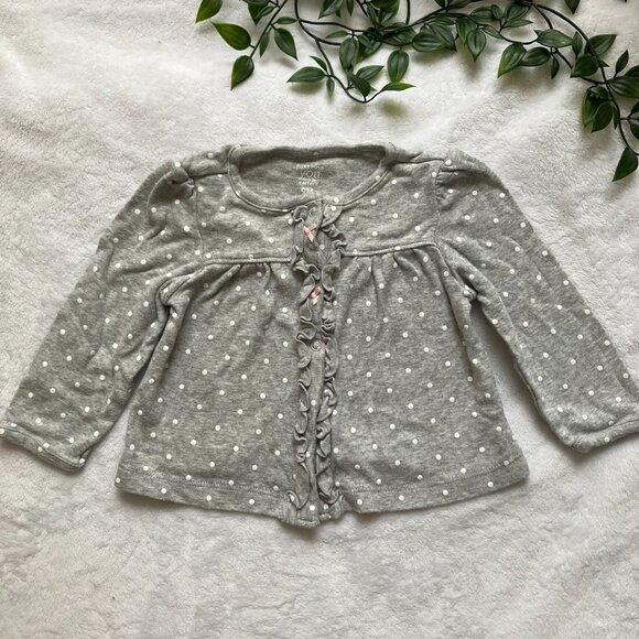 Carter’s Baby Cardigan Bundle Size 9M | 2-Pack Neutral Sweaters Polka Dot GUC - Picture 10 of 16